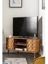 Dark Lloyd Mango Wood Up to 46 inch Corner TV Unit, Up to 46 inch Corner