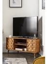 Dark Lloyd Mango Wood Up to 46 inch Corner TV Stand, Up to 46 inch Corner