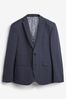 Navy Blue Check Suit: Jacket, Slim Fit