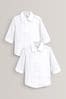 White 2 Pack Three Quarter Sleeve School Blouses (3-16yrs)