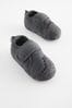 Grey Dino Touch Fastening Cupsole Print Slippers