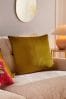 Cumin Yellow 59 x 59cm Matte Velvet Cushion, 59 x 59cm