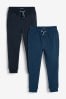 Blue/Navy 2 Pack Joggers (3-16yrs), Slim Fit