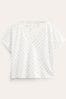 Boden White V-Front And Back Jersey Top