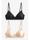 Black/Beige Trainer Bras 2 Pack