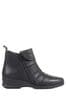 Pavers Black Ladies Dual Zip Leather Ankle Boots