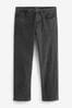 Black Solid Classic Stretch Jeans, Slim Fit