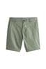 Sage Green Slim Fit Stretch Chinos Shorts
