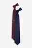 Cravatta testurizzata con fermacravatta 2 Confezione