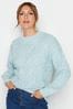 Long Tall Sally Blue Cable Knit Jumper