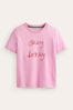 Boden Pink Rosa Embroidered T-Shirt