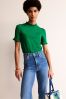 Boden Green Supersoft Frill Detail T-Shirt