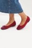 Red Toe Cap Regular/Wide Fit Forever Comfort® Ballerinas Shoes, Regular/Wide Fit