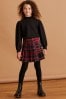 Red Pleated Check Skirt (3-16yrs)