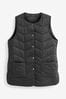 Black Chevron Quilted Gilet