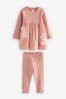 Pink Appliqué Dress & Legging Set (3mths-7yrs)