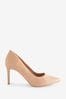 Novo Natural Patent Regular Fit Impossible Point Toe Stiletto Court Shoes