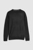 Navy Blue Regular Soft Touch Knit Jumper, V-Neck