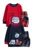 Marineblau/Roter Notarztwagen - Karierte Pyjamas, 2er Pack (9 Monate bis 8 Jahre)