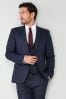 Navy Blue Slim Fit Wool Donegal Suit: Jacket, Slim Fit