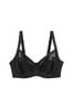 Black DD+ Non Pad Balcony Smoothing Animal Mesh Underwired Side Support Bra