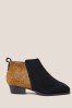 White Stuff Wide Fit Suede Pony Black Ankle Boots