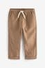 Tan Brown Linen Blend Pull-On Trousers (3mths-7yrs)