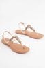 Silver Forever Comfort® Jewel Toe Post Sandals, Regular/Wide Fit