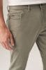 Grey Slim Fit Textured Soft Touch Stretch Denim Jean Style Trousers