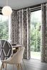 Peppercorn Brown Next Collection Luxe Heavyweight Geometric Cut Velvet Pencil Pleat Lined Curtains