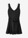 Black Shaping Tummy Control Skirted Swim Dress