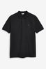 Black Slim Fit Short Sleeve Pique Polo Shirt, Slim Fit