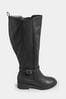 Yours Curve Extra-Wide Fit Metal Strap Knee Boots, Extra Wide Fit