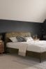 Plush Chenille Moss Green Matson Upholstered Bed Bed Frame, Bed