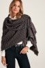 Joules Bracewell Black Oversized Blanket Scarf