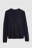 Navy Blue Crew Neck Regular Soft Touch Knit Jumper