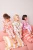 Pink/Black Floral Pyjamas 3 Pack (9mths-16yrs)