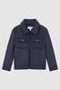 Reiss Airforce Blue Peridoe Junior Wool Trucker Jacket, Junior