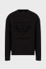 Emporio Armani Velvet Logo 	Black Sweatshirt