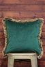 Riva Paoletti Emerald Green Kiruna Faux Fur Trim Polyester Filled Cushion
