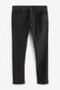 Solid Black Coloured Stretch Jeans, Slim Fit