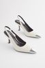 Off White Forever Comfort® Metallic Toe Slingback Heels