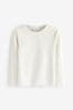 Ecru White T-Shirt and Cotton Rich Long Sleeve Rib T-Shirt and (3mths-7yrs)