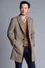 Charles Tyrwhitt Natural Pure Wool Overcoat