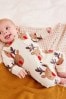 Cream Christmas Baby Footless Sleepsuit (0mths-3yrs)