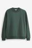 Grün - Reguläre Passform - Jersey-Sweatshirt mit hohem Baumwollanteil und Rundhalsausschnitt, Regular Fit