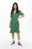 ONLY Green Polka Dot Wrap Mini Dress