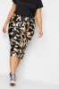 Yours Curve Black London Bias Cut Skirt