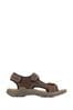 Pavers Brown Light Pavers Adjustable Leather Walking Sandals