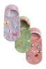 Flowers/Bees/Butterflies Sparkle Invisible Socks 3 Pack